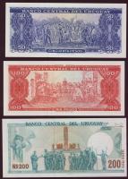Uruguay 1967-2003. 9db klf bankjegy T:I