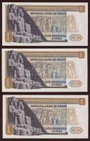 Egyiptom 1967-78. 1P (3x) egymásutáni sorszámmal T:I