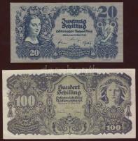 Ausztria 1945. 20Sch + 100Sch T:II