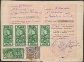 1927 Román útlevél, pp.:32, 13x9cm