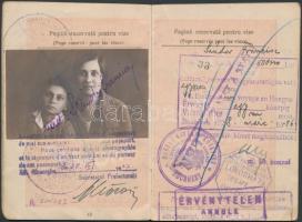 1927 Román útlevél, pp.:32, 13x9cm