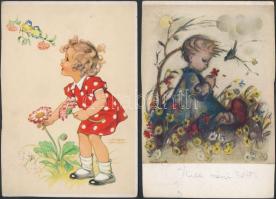 191 db régi motívum és üdvözlőlap, színes, változatos anyag