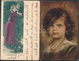 191 db régi motívum és üdvözlőlap, színes, változatos anyag