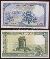 Libanon 1964-78. 1L-250L 7db, teljes sor! T:I