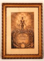 Prihoda István (1891-1965): Országos Testnevelési Tanács díszoklevele 1933. Rézkarc, papír, jelzett ...