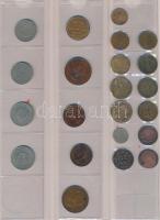 28db vegyes magyar és külföldi fémpénz + Németország / Weimari Köztársaság 1924D 10pf Al-Br + Románi...
