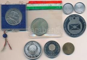 Vegyes 7db-os emlékérem és fémpénz tétel, közte 1953-1958. 20f (2x) érdekes egyoldali veret,1984. &q...