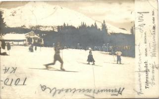 Tátraszéplak, Síelők, Skiwiese, Dr. Guhr felvételek / skiing lane, photo (fa)