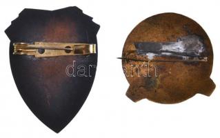 DN "Széchenyi István Közgazdasági Technikum" zománcozott Br jelvény (27x27mm) + DN "1...