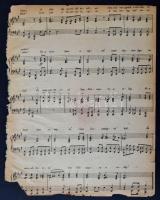 cca 1919 Munkásmozgalmi dalok kottái: Proletárhymnus, Internationale, Munkás Marseillaise, 3 db