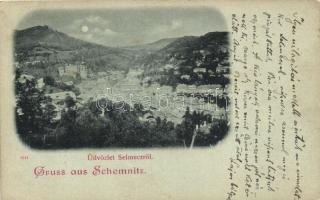 1898 Selmecbánya, Banska Stiavnica, Schemnitz; látkép / general view