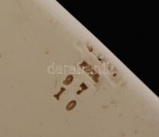 cca 1890 Zsolnay porcelánfajansz előhívótál. Benyomott jelzéssel. Szabványméretű 12x9 cm-es képekhez...