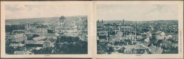 Eger - nem képeslap hátoldalú leporello 10 képpel, közte a zsinagóga