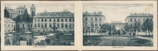 Eger - nem képeslap hátoldalú leporello 10 képpel, közte a zsinagóga