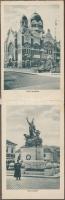 Eger - nem képeslap hátoldalú leporello 10 képpel, közte a zsinagóga