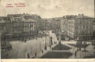 Lviv, Lwów, Lemberg; Plac Halicki / square (small tear)