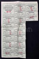 Sárospatak 1917. "A Tokaj Hegyaljai Szőlősgazdák Törkölyfőző Szövetkezete " részvénye négy...