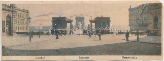 Budapest, Lánchíd, Budapesti Önsegélyező Takarékpénztár , minicard (17,2x6,3 cm) (EM)