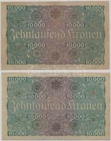 Ausztria 1924. 10.000K (2x) egyik "Ein Schilling" felülbélyegzéssel T:III
Austria 1924. 1...