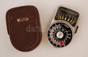 Weston Master IV fénymérő eredeti bőr tokjában / exposure meter in leather case