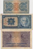 Csehszlovákia 1921. 5K + 1926. 20K + 1927. 10K T:III,III-
Czechoslovakia 1921. 5 Korun + 1926. 20 K...