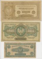 Lengyelország 1922. 10.000M + 50.000M + 1923. 100.000M T:III-
Poland 1922. 10.000 Marek + 50.000 Ma...