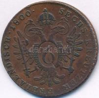 1800E 6kr Cu "I. Ferenc" T:3 ü. Huszár: 2019  Unger III.: 1399.b