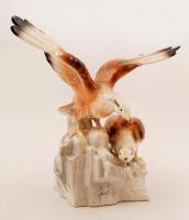 Cervit:Halászsas, porcelán, jelzett, hibátlan, cca 22x7x20cm