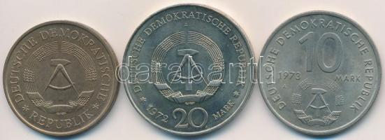 NDK 1969. 5M + 1972A 20M Cu-Ni "Schiller" + 1973A 10M Cu-Ni "10. Ifjúsági Játékok&quo...