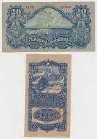 Ausztria 1945. 10Sch első kiadás + 20Sch T:III
Austria 1945. 10 Schilling first issue + 20 Schillin...