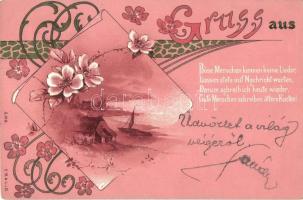 1899 Floral greeting card, E.B. & C.i.B. S. 89. litho