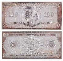 1996. "50 éves a forint" emlékérem szett 2xklf db-ja: "1946. 10Ft" Ag bankjegy v...