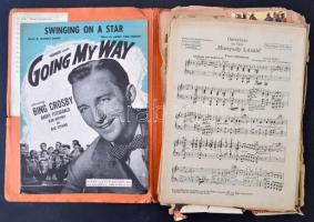 cca 1850-1930 Kottafüzet gyűjtemény, benne sok magyar és külföldi mű, szép címlapokkal, néhány részm...