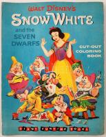 cca 1960 Walt Disney Hófehérke kivágós színezőkönyv