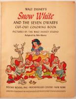 cca 1960 Walt Disney Hófehérke kivágós színezőkönyv