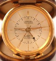 Lancel utazó zsebóra, tokban, működik, d: 3,5 cm