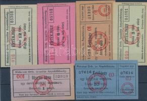 Miskolc 1925-1940. "Miskolczi Orthodox Izraelita Hitközség" 33db vágatási bárca és értékje...