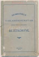 1919. Szombathelyi Takarékpénztár Részvénytársaság betétkönyve, bejegyzésekkel, bélyegzéssel