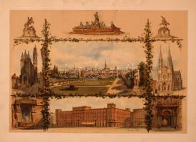 Album von Wien. Nach Aquarell Gemalden von Franz Und Rudolf Alt. Bécs, É.N. [XIX. század vége], Edua...