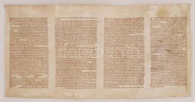 Azonosítatlan korú Tóra részlet. Pergamenen / Pergamin Torah part 70x35 cm