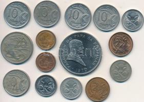 Ausztrália 1966-2006. 1c-20c (14xklf) fémpénz + Fülöp-szigetek 1970. 1P Ni II. János Pál látogatása T:2,2-,BU Australia 1966-2006. 1 Cent - 20 Cents (14xdiff) metal coins + Philippines 1970. 1 Piso Ni Pope Paul VI Visit C:XF,VF,BU