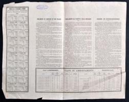 Olaszország / Róma 1885. "Olasz Vöröskereszt" kötvénye 25L-ról, bélyegzésekkel T:III szaka...