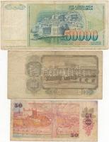 30db-os vegyes külföldi bankjegy tétel, közte Bulgária, Csehszlovákia, Fehéroroszország, Szovjetunió...