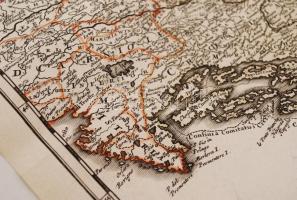 cca 1700 Johann Baptist Homann (1664-1724): Magyarország és a Duna medence térképe. Szép, erős rézme...