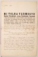 1845 Tolna vármegye rendjeinek határozata Gál Eduárd táblabíró birtokainak összeírásáról. Bölcske, Vejte, Kormó vidéke. 12p.