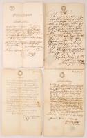 cca 1800-1850 5 db keresztlevél, mind szignettákkal / 5 baptising letter with signettas