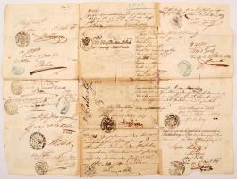 1846 Nyílt parancs, szabad utazásra jogosító igazolás a Helytartótanácstól Peterdy Gábor (1817-1892)...