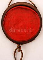 1881 Orvosi diploma, pergamenen, jó állapotú fa tokos függő pecséttel, jó állapotban. / 1881 Doctor&...