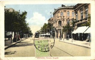 Braila, Strada Regala / boulevard, tram, TCV card (EB)