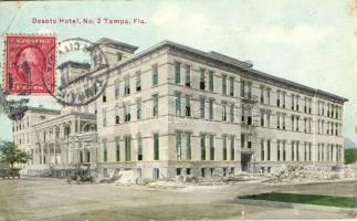 Tampa, Desoto Hotel, TCV card (EB)